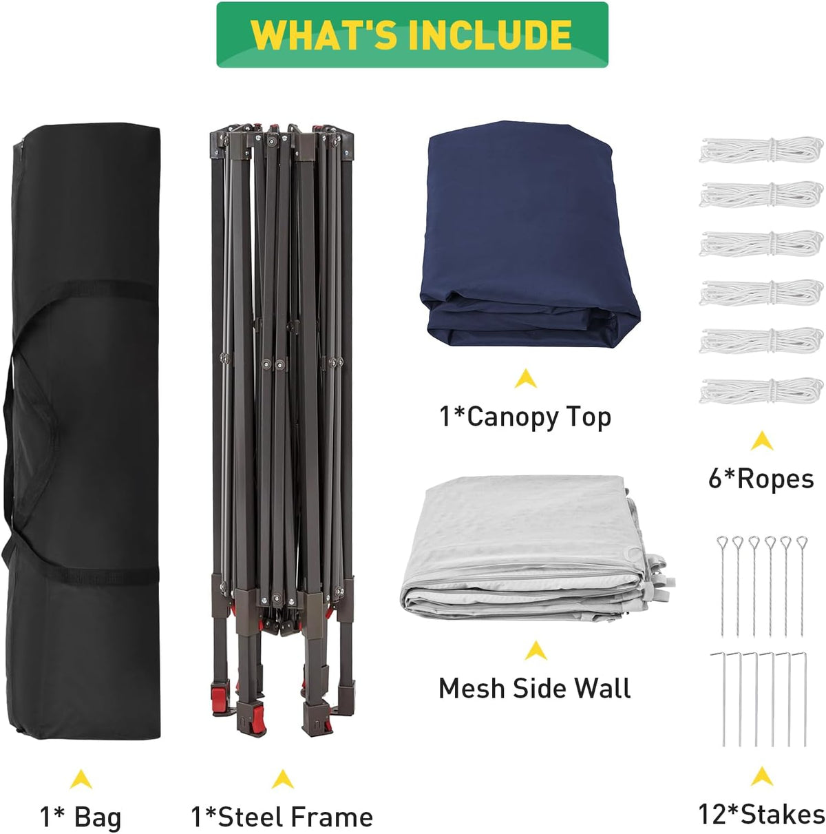 13' x 13' Pop-Up Gazebo, Hexagonal Canopy Shelter with 6 Zippered Mesh Netting, Event Tent with Strong Steel Frame for Backyard, Garden, Lawn, Blue and Beige