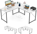 Tangkula L-Shaped Computer Desk with Power Outlets, 95' Long 2-Person Desk with Monitor Shelf, Modern Corner Desk Gaming Table with USB Ports for Home Office
