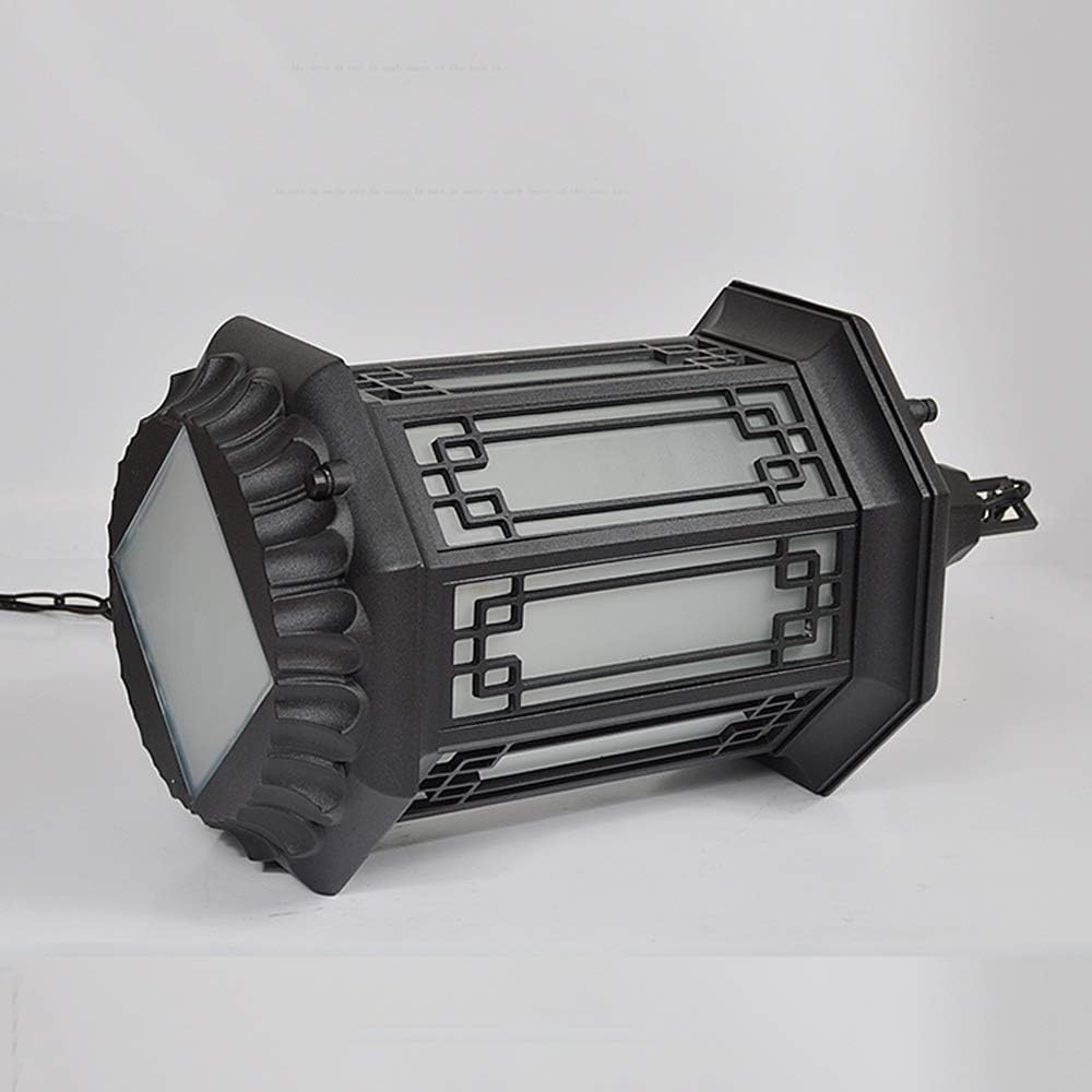 Ip55 Outdoor External Aluminum Chandelier Ceiling Lamp with Frosted Glass Lantern Decoration Patio Garden Pavilion Grape Rack Balcony Hanging Lamp Flush Mount Light