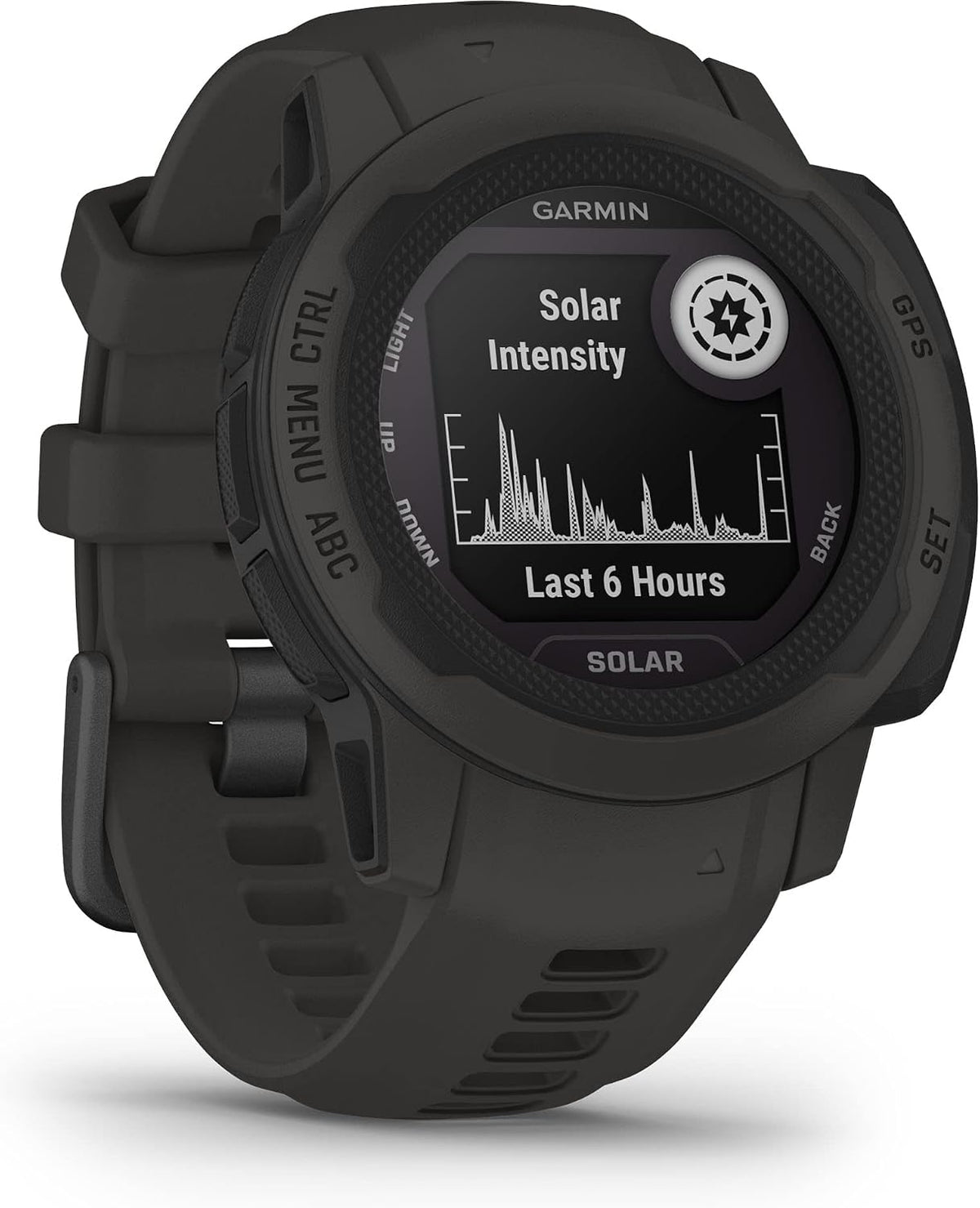 Garmin Instinct 2S Solar, Smaller-Sized GPS Outdoor Watch, Solar Charging Capabilities, Multi-GNSS Support, Tracback Routing, Graphite, 40 MM (Renewed)