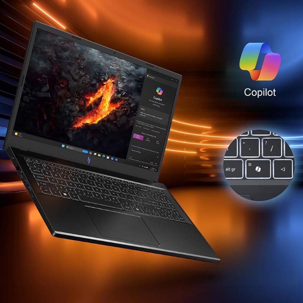 acer Nitro V Gaming Laptop | AMD Ryzen 5 7535HS Hexa-Core Processor | NVIDIA GeForce RTX 4050 Laptop GPU | 15.6' FHD IPS 144Hz Display | 8GB DDR5 | 512GB SSD | WiFi 6 | Backlit KB | ANV15-41-R5N6