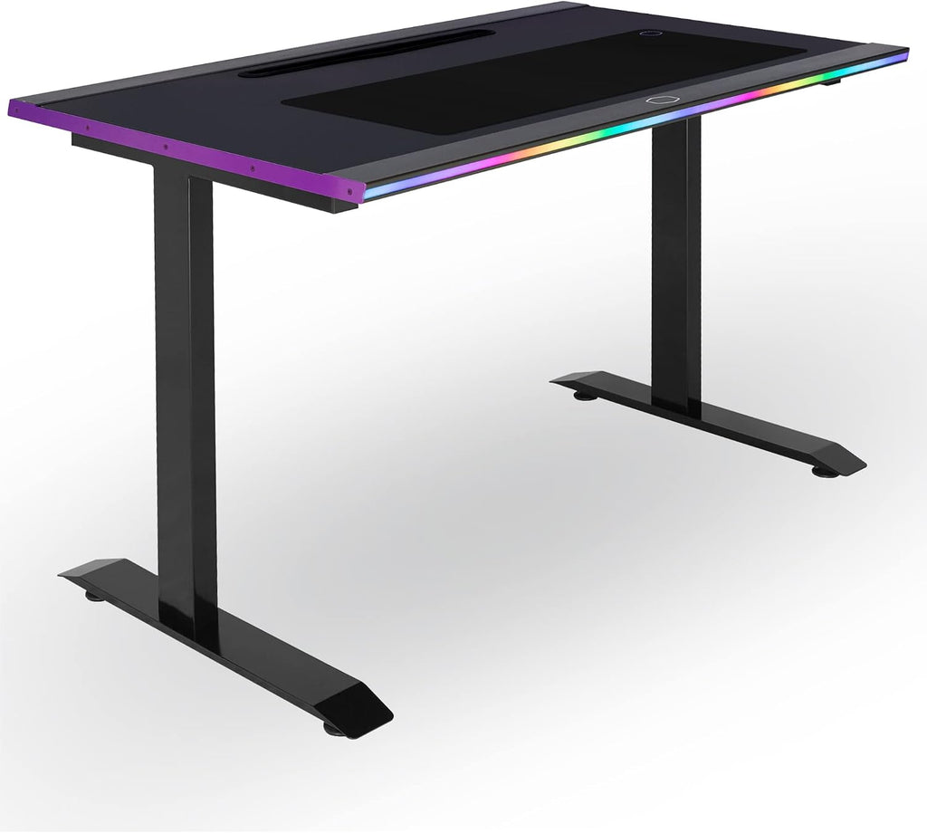 Cooler Master GD120 A1 ARGB 30th Anniversary PC Gaming Desk, Ambient ARGB, Water-Repellent Mousepad, 220lbs Weight Support, 3 Height Levels, Cable Management Tray, 47.2Dx29.5W Workstation|Home Office