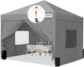 Quictent Privacy 10x10 Pop up Canopy Tent with Sidewalls and Roll-up Ventilated Windows, One Person Easy Setup, Outdoor Commercial Gazebo Shelter Enclosed Waterproof, Bonus 4 Sandbags