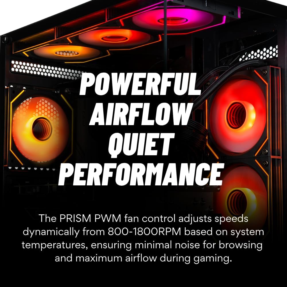 Panorama RTX 5080, 24-Core Ultra 7 265KF, 32GB DDR5 RAM, 2TB Gen4 NVMe SSD, Liquid Cooled Gaming Desktop PC w/Windows 11 Pro, 3-Year Warranty, RGB Keyboard+Mouse, Internal Wi-Fi 6E, 3X DP & HDMI