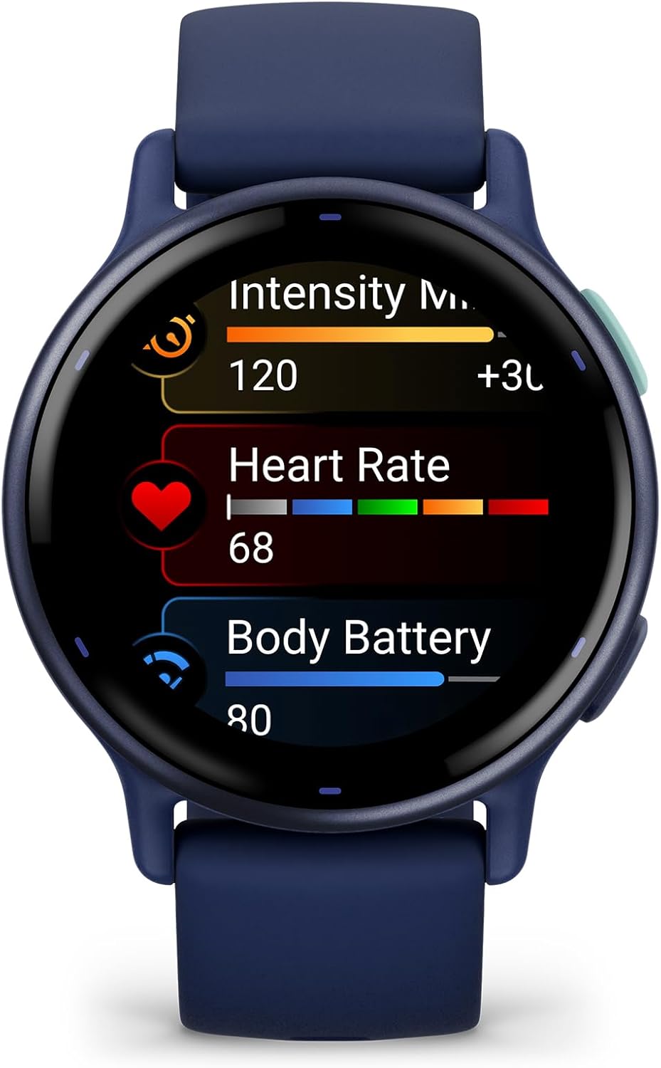 Garmin vívoactive 5, Health and Fitness GPS Smartwatch, AMOLED Display, Up to 11 Days of Battery (Renewed) (Navy)