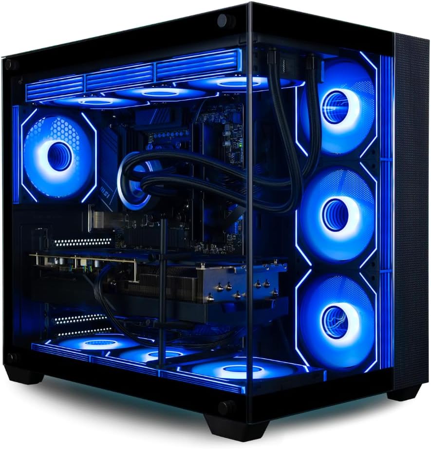 Panorama XL RTX 5080, 24-Core i9-14900KF, 64GB DDR5 RAM, 2TB Gen4 SSD, 360mm Liquid Cooled Gaming Desktop PC w/Windows 11 Pro, 3 Year Warranty, RGB Keyboard+Mouse, Internal WiFi 6E, 3X DP, HDMI