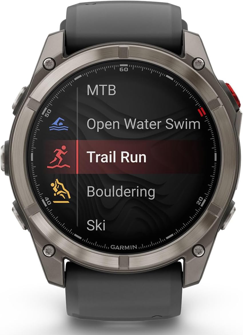 PlayBetter Garmin Fenix 8 Pro AMOLED Sapphire (51mm, Titanium/Graphite) Multisport GPS Smartwatch Bundle - 1.4' Touchscreen, inReach Technology Portable Charger & Screen Protectors