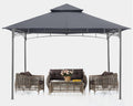 ABCCANOPY Gazebos for Patios 8x8 - Outdoor Steel Frame Gazebo for Lawn Backyard Garden Deck (Gray)