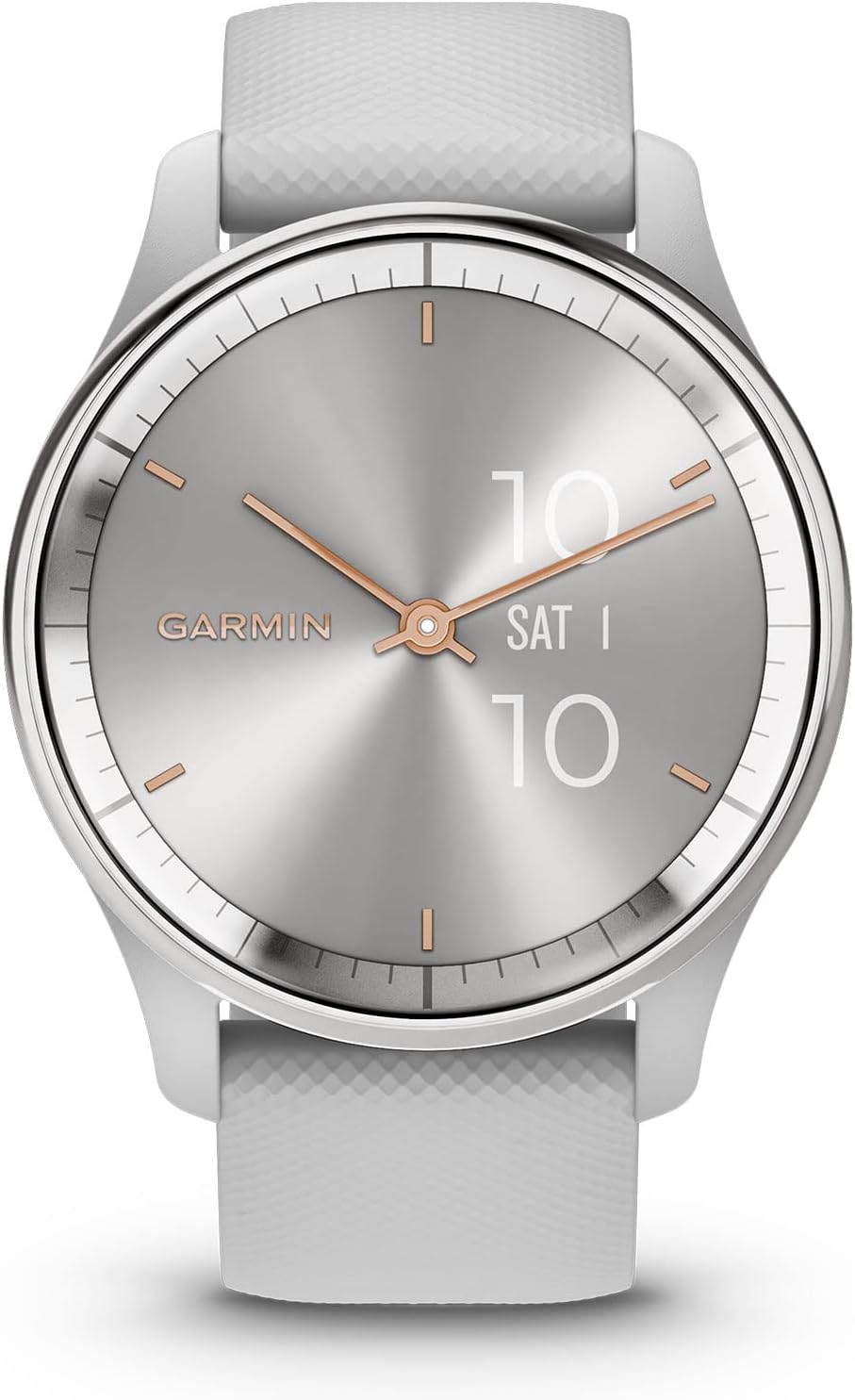 Garmin vívomove Trend, Stylish Hybrid Smartwatch, Long-Lasting Battery Life, Dynamic Watch Hands and Touchscreen Display, Mist Gray