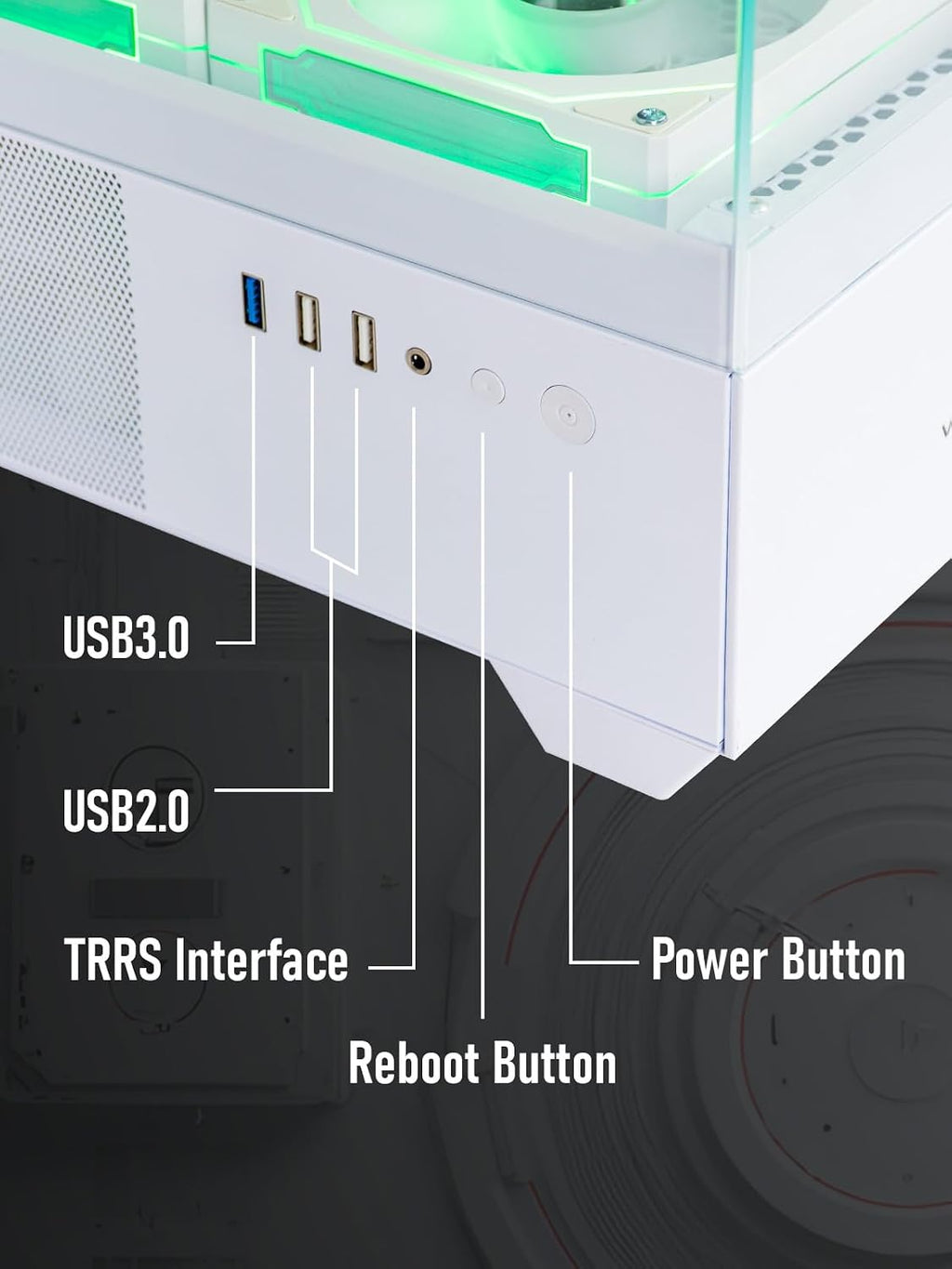 Gaming PC Computer Desktop – i7 Xeon E5 3.20GHz, RTX 3050, 16GB RAM, 512GB SSD + 1TB HDD, WiFi 6 & BT 5.4, 9× ARGB Fans, Windows 11 Pro, High-Performance White Gaming Tower VR Ready