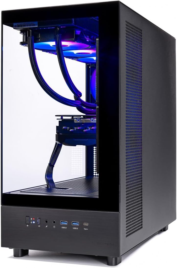 Skytech Gaming Azure 3 Desktop PC, Intel i7 14700F 2.1 GHz (5.3GHz), NVIDIA RTX 5070 12GB, 1TB Gen4 NVMe SSD, 32GB DDR5 RAM 6000 RGB, 850W Gold PSU, 360mm ARGB AIO, Wi-Fi, Win 11