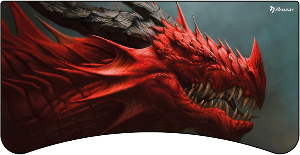 Arozzi Arena Gaming Desk Mat, Full Surface Custom Desk Pad, Interchangeable, Water Resistant & Washable Computer Desk Mouse Pad with Stitched Edges (D001)