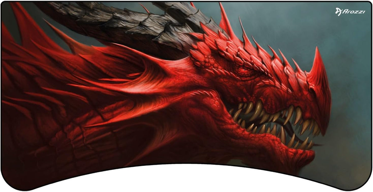 Arozzi Arena Gaming Desk Mat, Full Surface Custom Desk Pad, Interchangeable, Water Resistant & Washable Computer Desk Mouse Pad with Stitched Edges (D001)