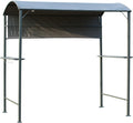 Outsunny 7FT Grill Gazebo BBQ Canopy with Sun Shade Panel Side Awning, 2 Exterior Serving Shelves, 5 Hooks for Patio Lawn Backyard Multi