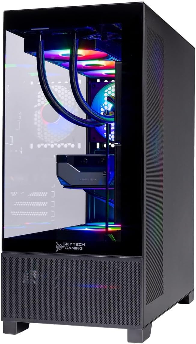 Skytech Gaming Azure 3 Plus Gaming PC, Intel i5 14400F 2.5GHz, NVIDIA RTX 5070 12GB, 1TB Gen4 NVMe SSD, 16GB DDR5 RAM 6000, 850W Gold ATX 3 PSU, 360 ARGB AIO, Wi-Fi, Win 11, Desktop