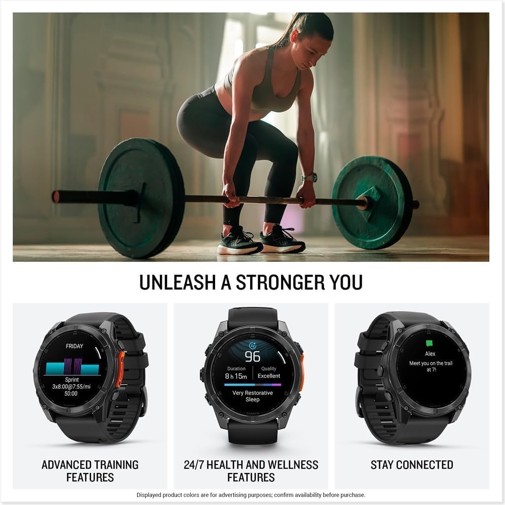PlayBetter Garmin Fenix 8 AMOLED (51mm, Slate Gray/Black) Multisport GPS Smartwatch Bundle - 1.4' Touchscreen, Built-in LED Flashlight Portable Charger & Screen Protectors