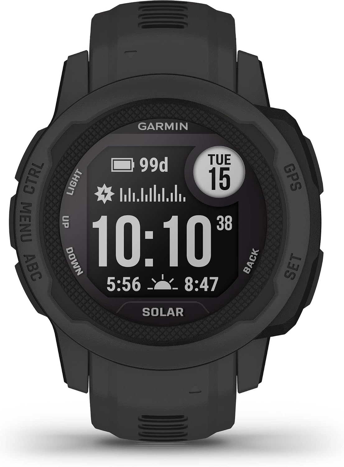 Garmin 010-02564-10 Instinct 2S Solar 40mm GPS Smartwatch Graphite | Official USA Partner Model | Bundle with Premium 2YR CPS Enhanced Protection Pack