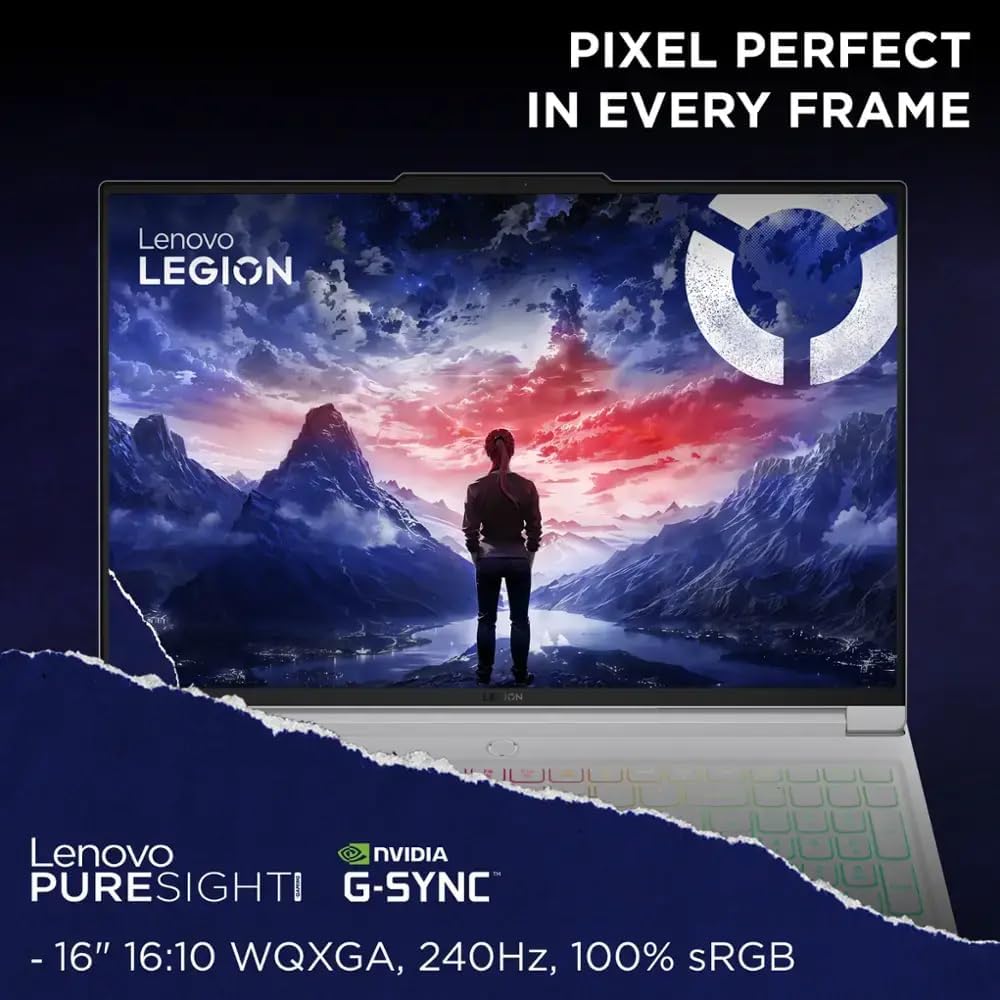 Lenovo Legion 7i Gaming Laptop, Microsoft Office Lifetime License, Intel i7-14700HX, NVIDIA GeForce RTX 4060, 16' WQXGA 240Hz Display, 64 GB DDR5 RAM, 1 TB SSD, Backlit Keyboard, Windows 11 Pro