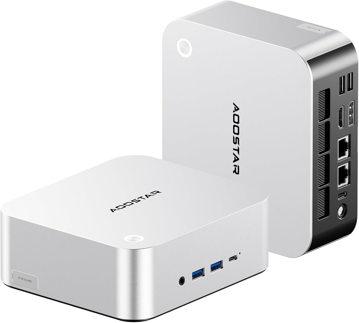 AOOSTAR MACO AMD Ryzen 7 H255 Mini PC(8C/16T, up to 4.9GHz), Support OpenClaw 24GB DDR5 1TB PCIe4.0, Radeon 780M Graphics, Support Four Display, with OCuLink Dual USB4, Dual 2.5G LAN/HDMI/WIFl6