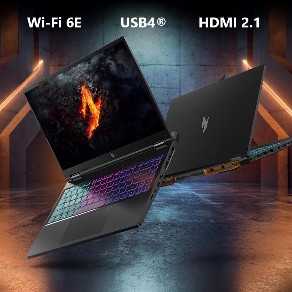 Acer Nitro 14 Gaming Laptop | AMD Ryzen 7 8845HS Octa-Core AI Capable Processor | NVIDIA GeForce RTX 4060 Laptop GPU | 14.5' WUXGA IPS 120Hz Display | 16GB LPDDR5X | 512GB SSD | WiFi 6E | AN14-41-R74Z