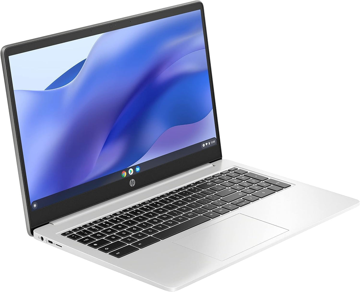 HP 15.6 HD Premium Chromebook, Intel Celeron N Processor 3.7GHz Turbo Speed, 8GB Ram, 64GB SSD, Ultra-Fast WiFi Up to 1700 Mbps, Chrome OS, Arctic Sliver