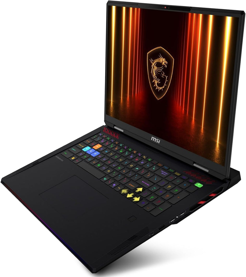 EXCaliberPC [2025] MSI Raider 18 HX AI A2XWJG-069US Pro Extreme (Intel Core Ultra 9 285HX, 128GB DDR5 RAM, 4TB Gen5 NVMe SSD, NVIDIA GeForce RTX 5090, 18' UHD+ mini LED, Windows 11 Pro) Gaming Laptop