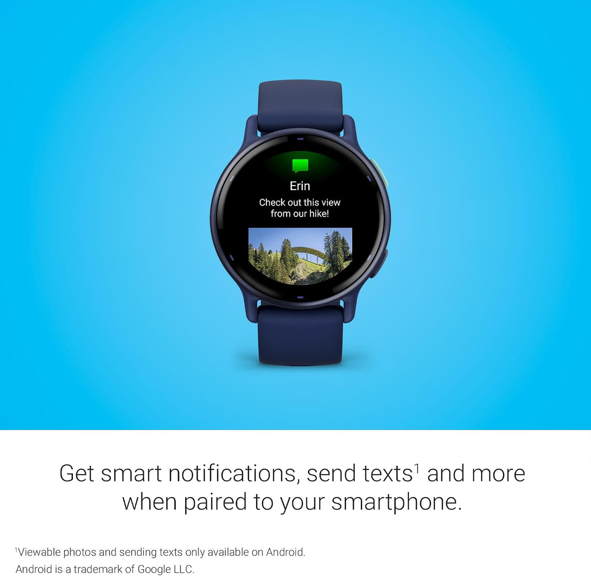 Garmin vívoactive 5, Health and Fitness GPS Smartwatch, AMOLED Display, Up to 11 Days of Battery (Renewed) (Navy)