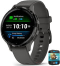 Garmin 010-N2785-00 Venu 3S Health Fitness GPS Smartwatch Slate Bezel/Black Band (41mm) Refurbished Bundle with 2 YR CPS Enhanced Protection Pack