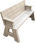 Convert-a-Bench Gen 1 2-in-1 Outdoor Convertible Bench to Picnic Table | Space-Saving, Weather-Resistant Patio Furniture for Yard, Deck, Garden | Easy Assembly & Durable Design - 1 Bench/Order, Adobe