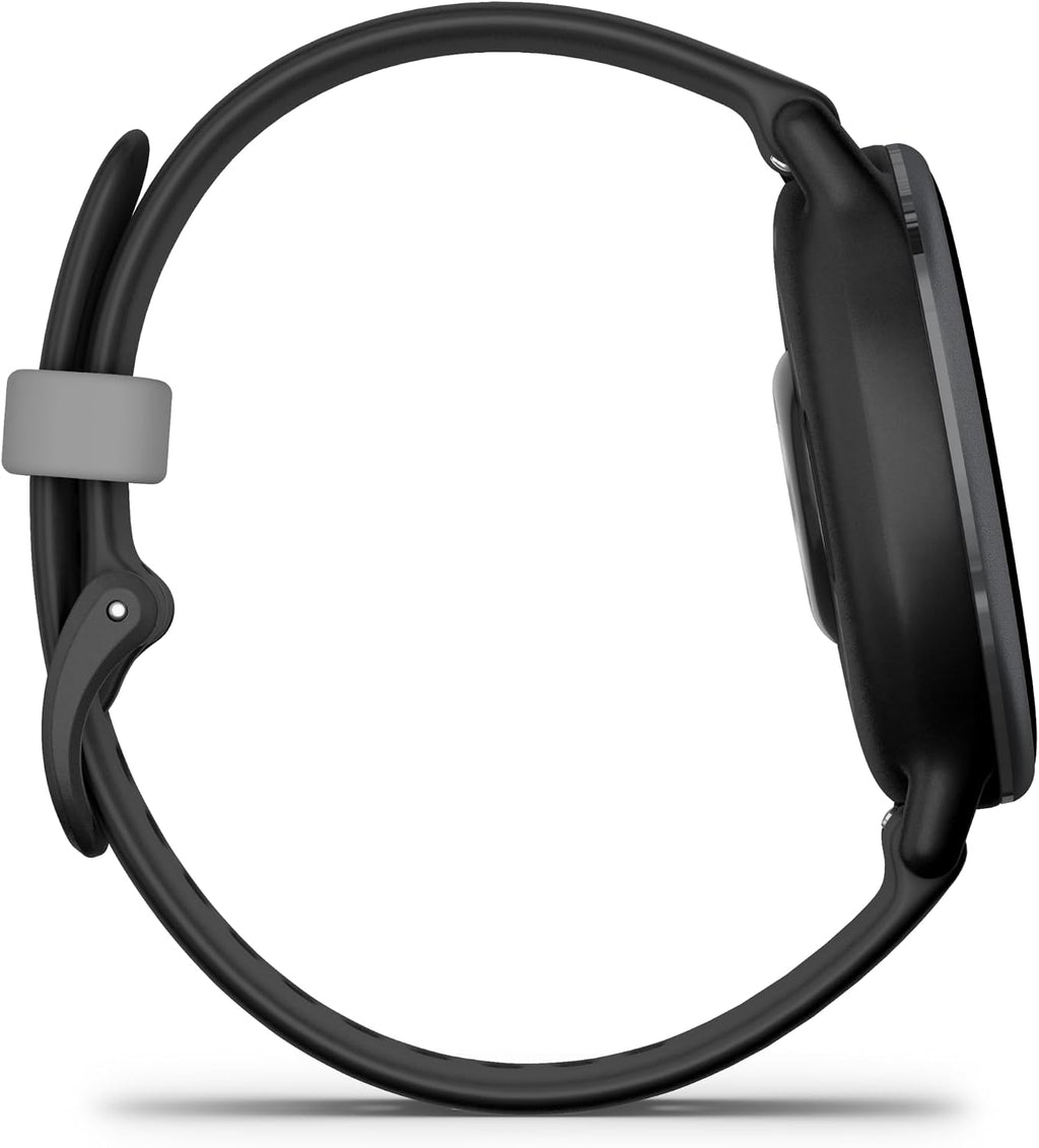 Garmin vivoactive 5, Health and Fitness GPS Smartwatch for Men and Women with Slate Aluminum Bezel Black Case and Silicone Band, 1.2' AMOLED Touchscreen Display, 11 Days Battery Life (Bundle)