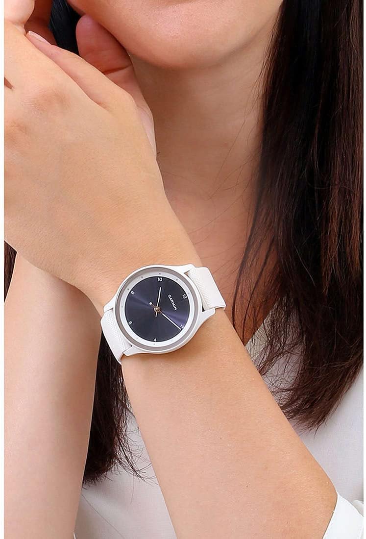 Garmin vivomove Sport, Hybrid Smartwatch, Health and Wellness Features, Touchscreen, White