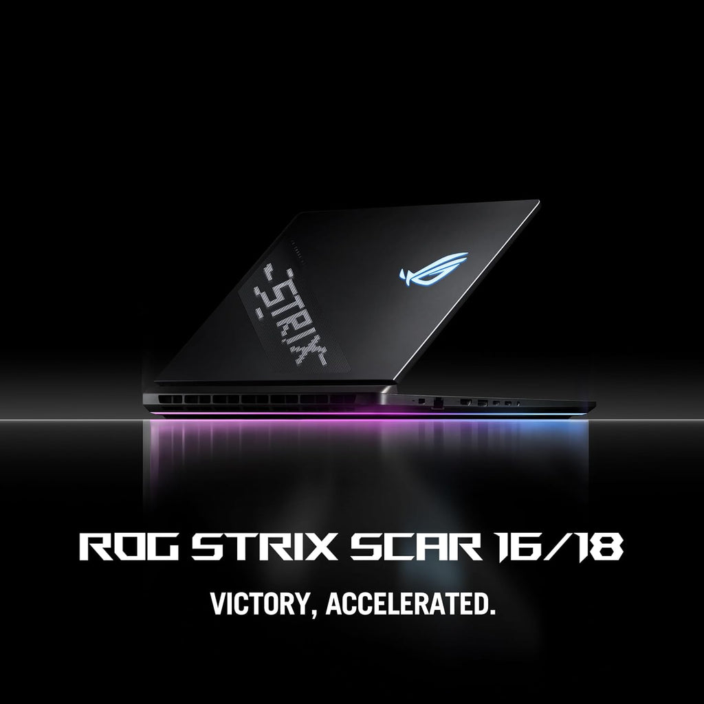 ASUS ROG Strix SCAR 18 (2025) Gaming Laptop, 18' ROG Nebula HDR 16:10 2.5K 240Hz/3ms, NVIDIA® GeForce RTX™ 5080, Intel® Core™ Ultra 9 275HX, 32GB DDR5-5600, 2TB PCIe Gen 4 SSD, Wi-Fi 7, Windows 11 Pro