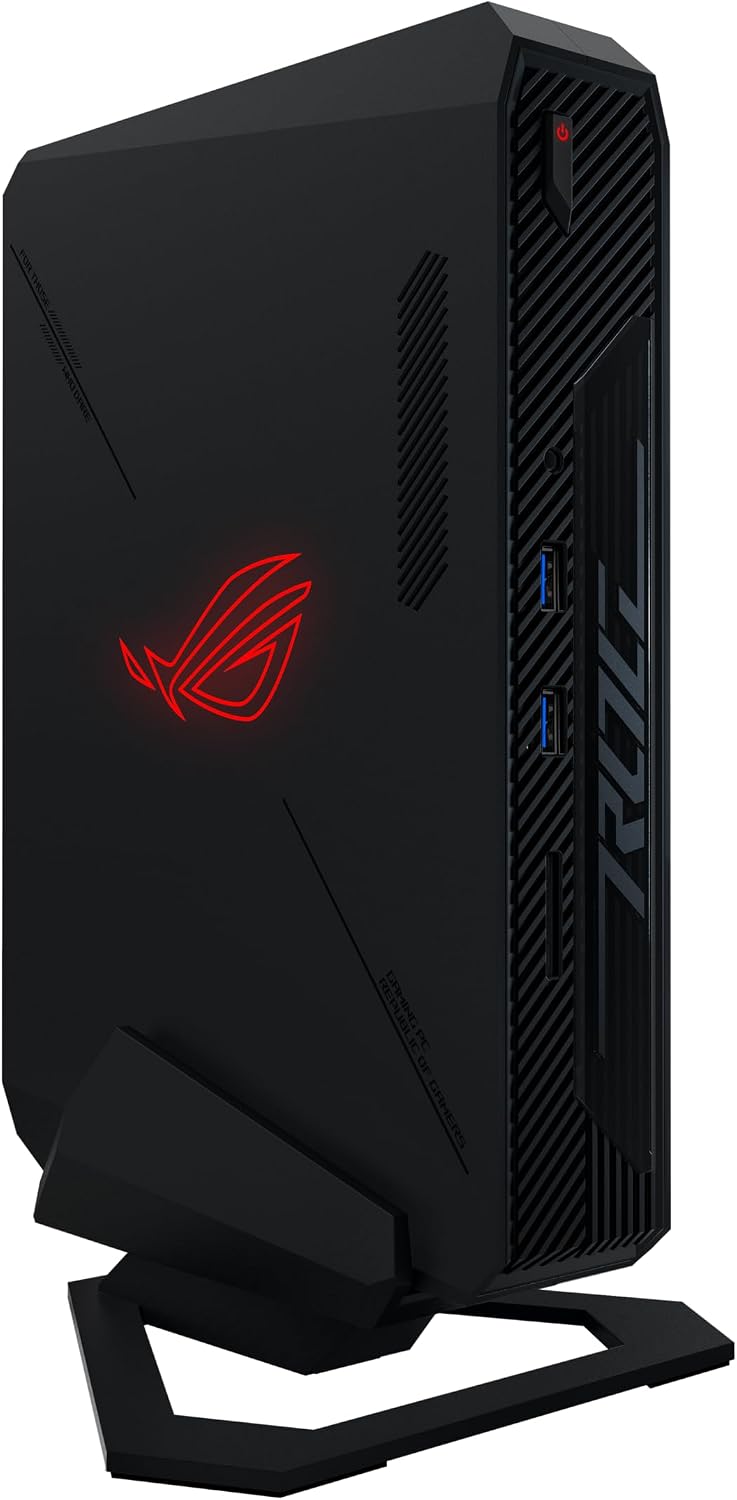 ROG NUC 760 Full System Mini PC with Intel 14th Gen Core Ultra 7 155H, NVIDIA GeForce RTX 4060 Graphics, 16GB DDR5 RAM, 1TB PCIe G4x4 NVMe SSD, Win 11, ARGB Lighting, with Vertical Stand Included