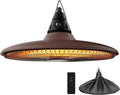 Ceiling Electric Outdoor Heater Wall-Mounted Hanging Patio 1500W Infrared Carbon Fiber Tube Heating Wall Heater for Gazebo, Balcony, Brown