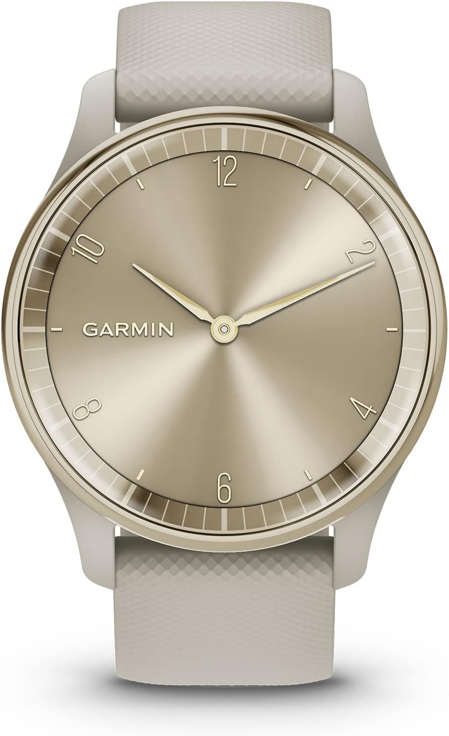 Garmin vívomove Trend, Stylish Hybrid Smartwatch, Long-Lasting Battery Life, Dynamic Watch Hands and Touchscreen Display, French Gray