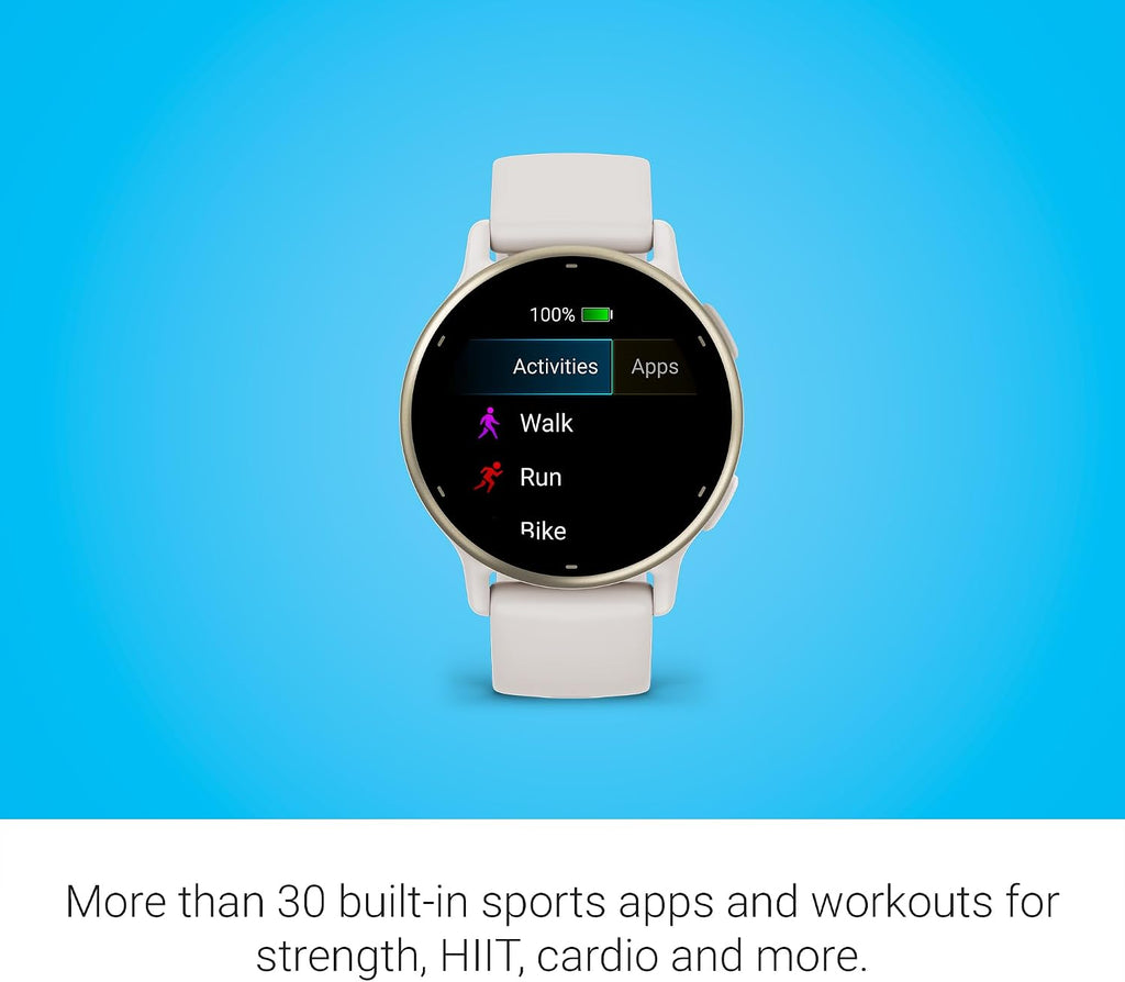 Garmin vívoactive 5, Health and Fitness GPS Smartwatch, AMOLED Display, Up to 11 Days of Battery, Ivory