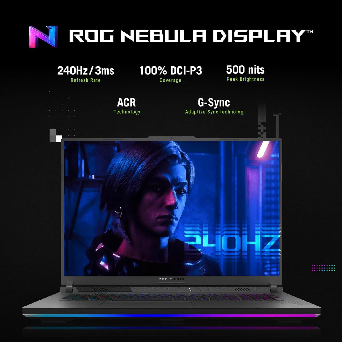 ASUS ROG Strix G18 (2025) Gaming Laptop, NVIDIA RTX 5080 16GB GDDR7, Intel Ultra 9 275HX(Up to 5.4GHz), 18' 240Hz 2.5K Premium Rog Nebula Display, WiFi 7, 64 GB DDR5 RAM, 2 TB SSD, Windows 11 Pro