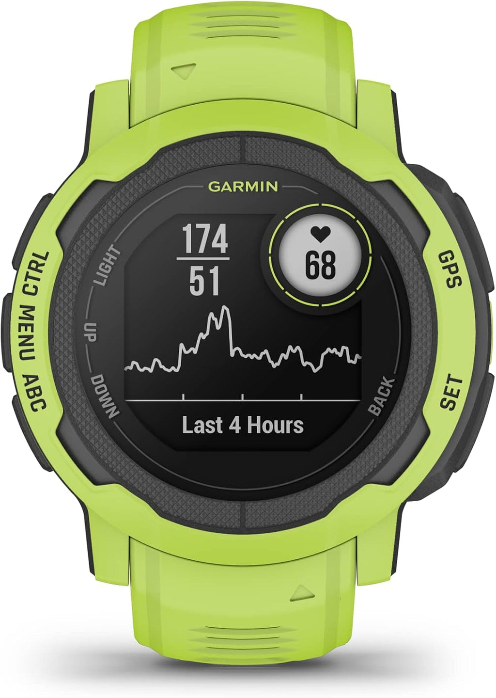 Garmin Instinct 2, Rugged GPS Outdoor Watch, Multi-GNSS Support, Tracback Routing, Electric Lime (Renewed)
