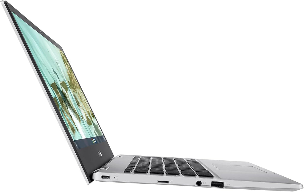 ASUS CX1400CNA-AS44FV Chromebook CX1, 14' Full HD NanoEdge Display, Intel Celeron N3350 Processor, 64GB eMMC, 4GB RAM, Chrome OS, Transparent Silver, CX1400CNA-AS44FV