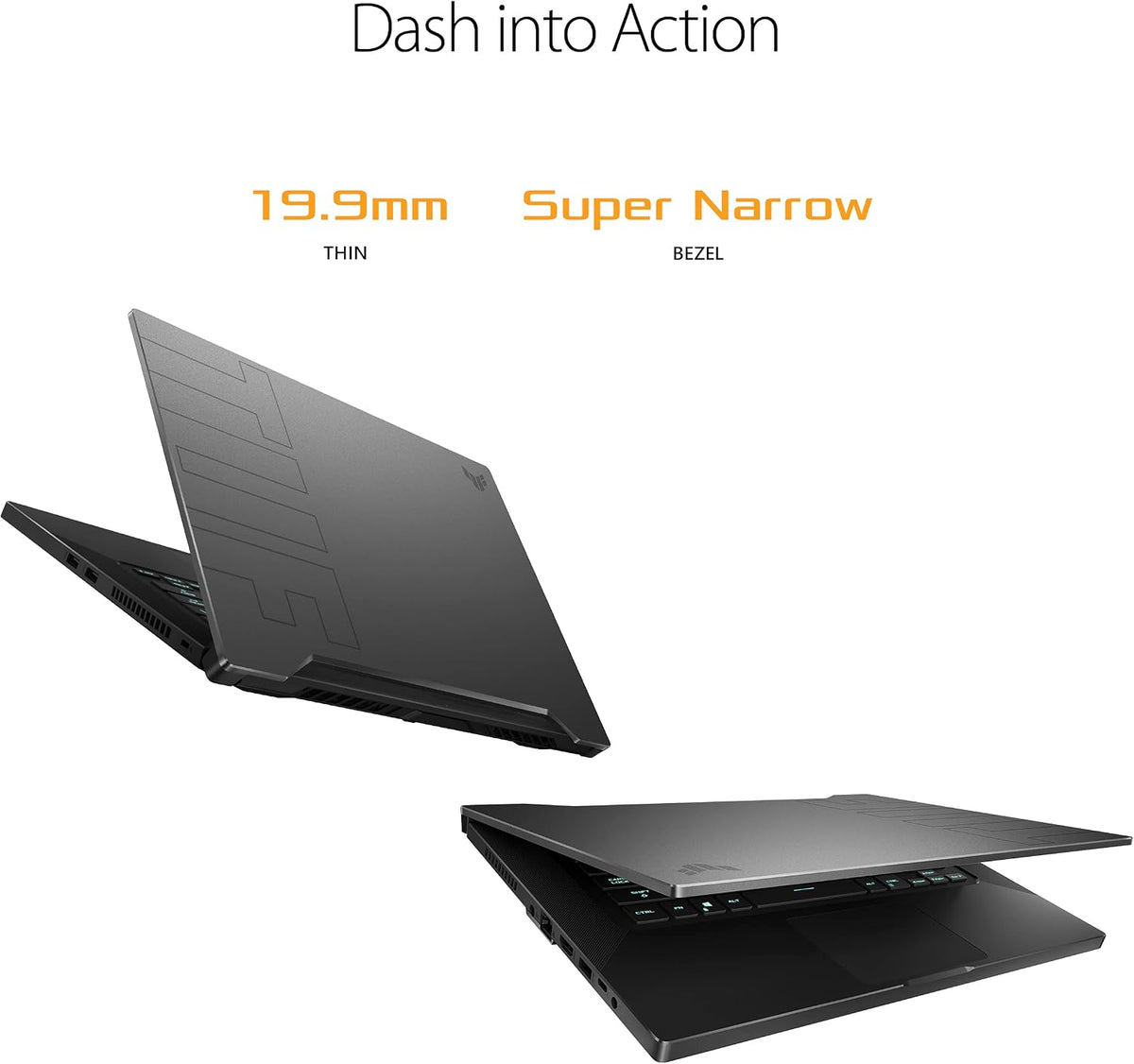 ASUS TUF Dash 15 (2021) Ultra Slim Gaming Laptop, 15.6â€ 144Hz FHD, GeForce RTX 3050 Ti, Intel Core i7-11370H, 8GB DDR4, 512GB PCIe NVMe SSD, Wi-Fi 6, Windows 10, Eclipse Grey Color, TUF516PE-AB73