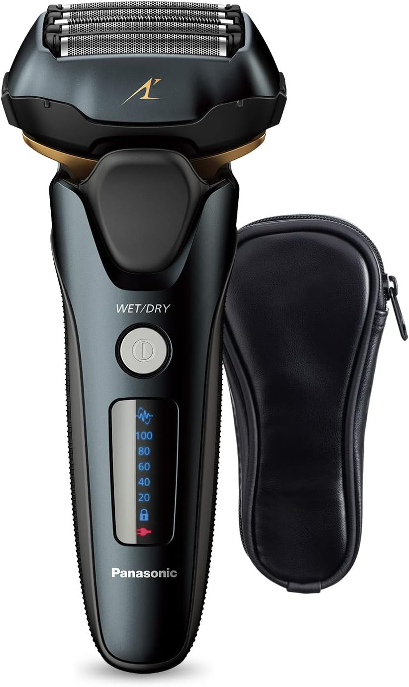 Panasonic ARC5 Electric Razor for Men with Pop-up Trimmer, Wet Dry 5-Blade Electric Shaver with Intelligent Shave Sensor and 16D Flexible Pivoting Head - ES-LV67-K (Black) (Renewed)
