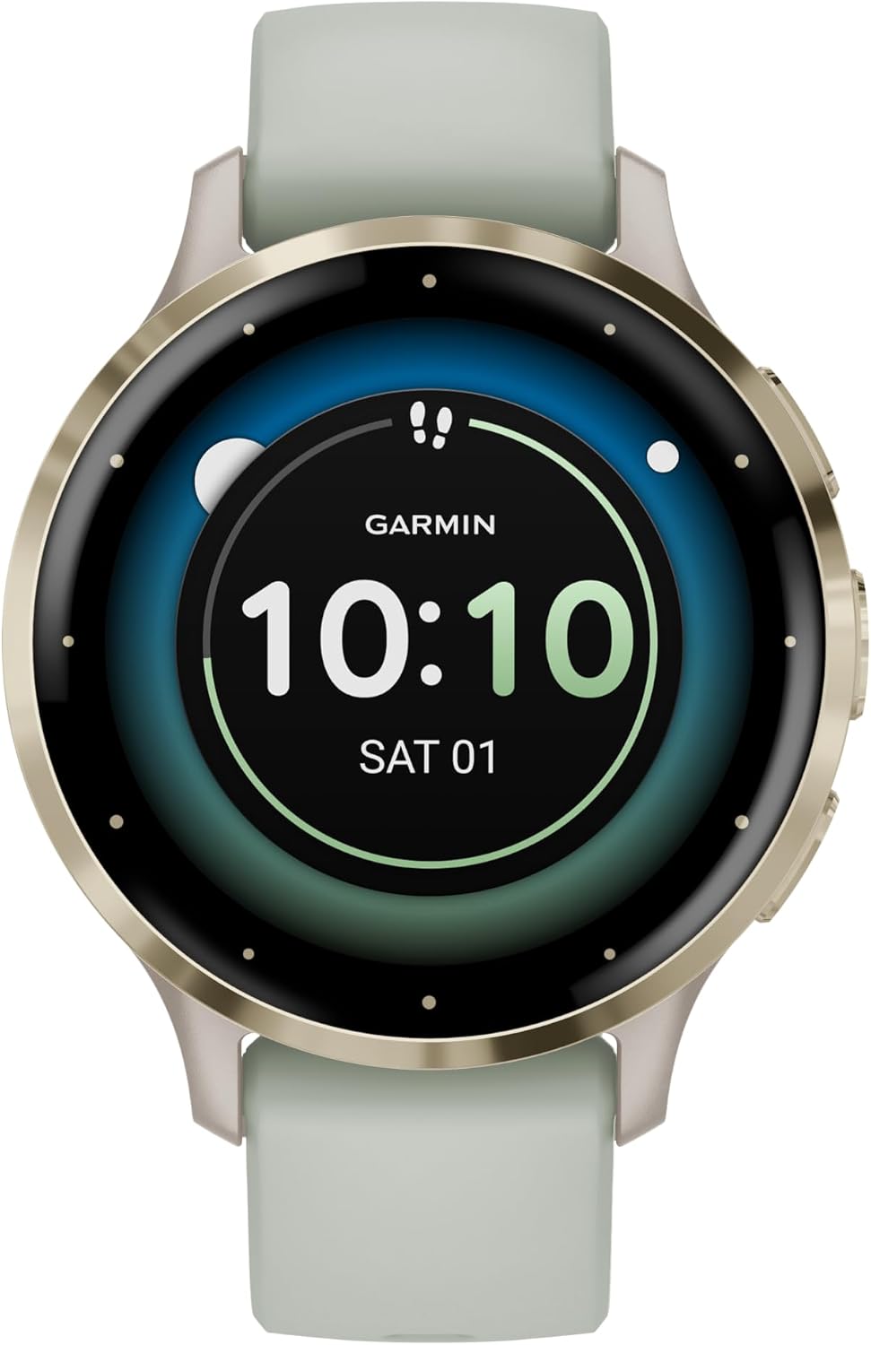Garmin Venu 3S Advanced Fitness and Health Tracker Smart Watch Soft Gold Stainless Steel Bezel with Ivory Case and 41 MM Silicone Band 1.2 Inch AMOLED Touch Screen Display