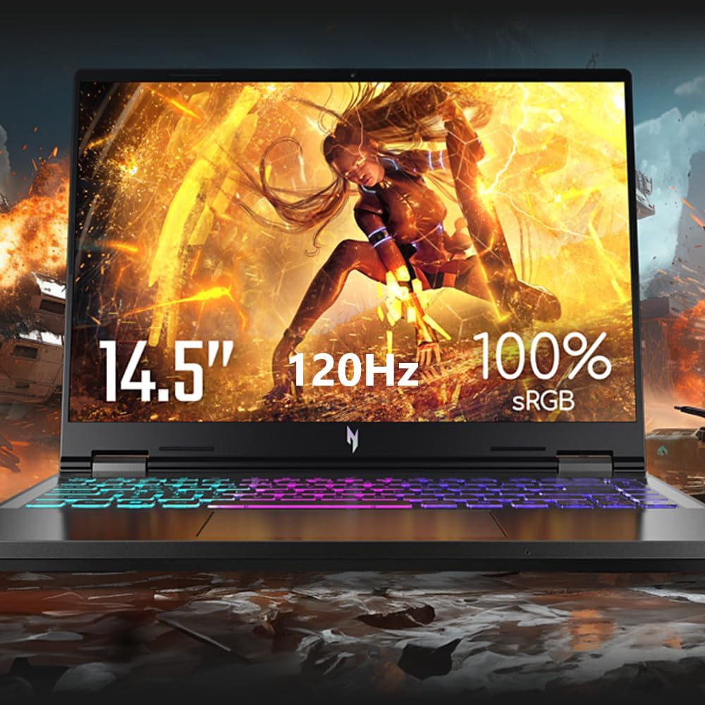 Acer Nitro 14 Gaming Laptop | AMD Ryzen 7 8845HS Octa-Core AI Capable Processor | NVIDIA GeForce RTX 4060 Laptop GPU | 14.5' WUXGA IPS 120Hz Display | 16GB LPDDR5X | 512GB SSD | WiFi 6E | AN14-41-R74Z
