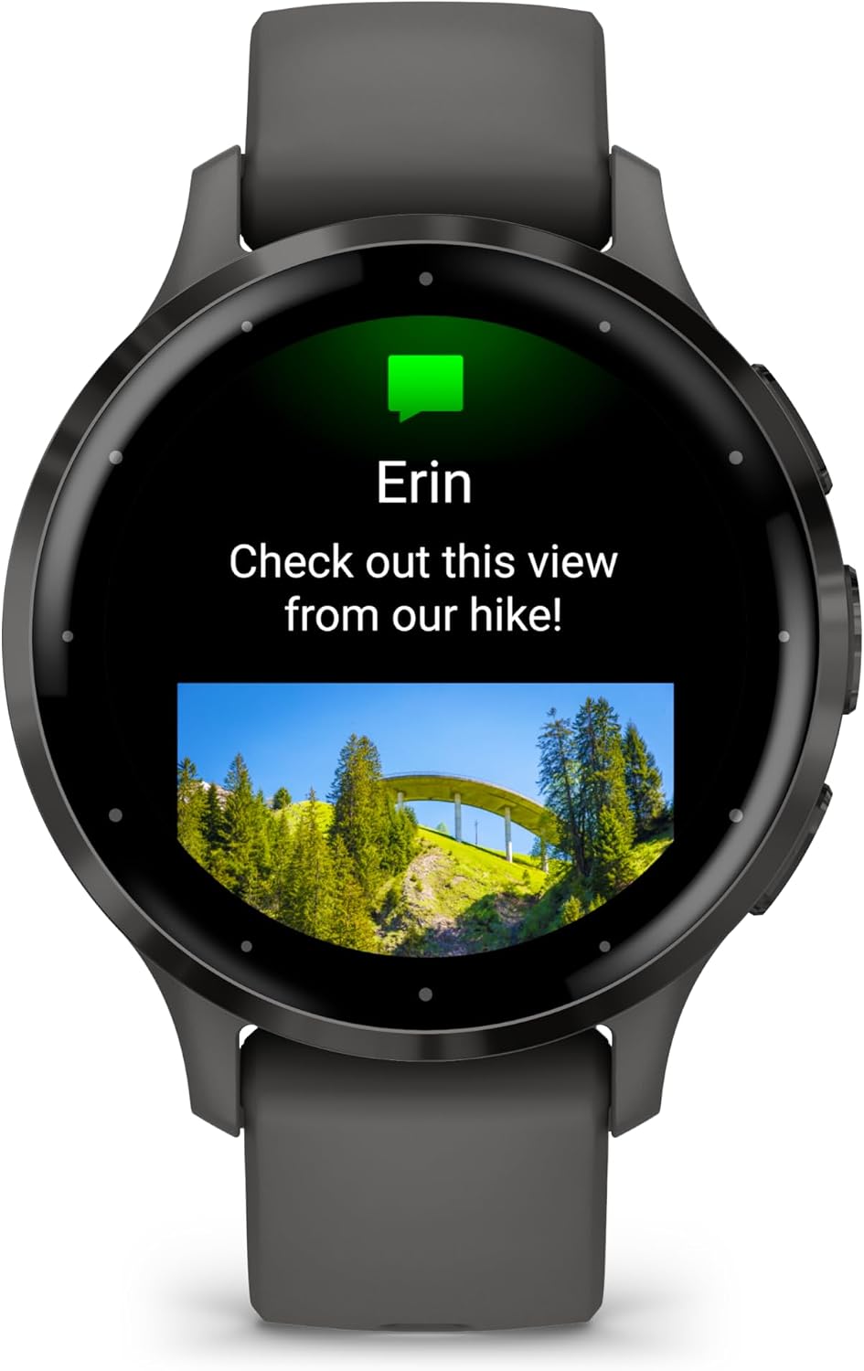 Garmin Venu 3S Advanced Fitness and Health Tracker Smart Watch Slate Stainless Steel Bezel with 41 MM Pebble Gray Case and Silicone Band 1.2 Inch AMOLED Touch Screen Display