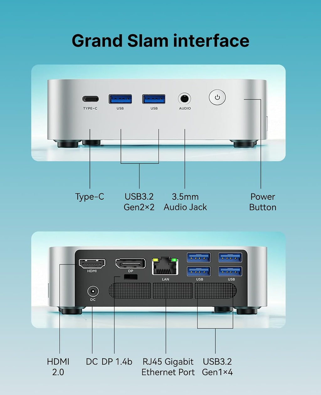 ACEMAGIC K1 Mini PC AMD Ryzen 4300U 16GB DDR4 512GB SSD Mini Computers (Turbo 3.7GHz), 11 Pro Radeon 4K Triple Display Desktop Computers 3.2USB-C Max 28W, VESA GbE/WiFi/BT Education/Business Office