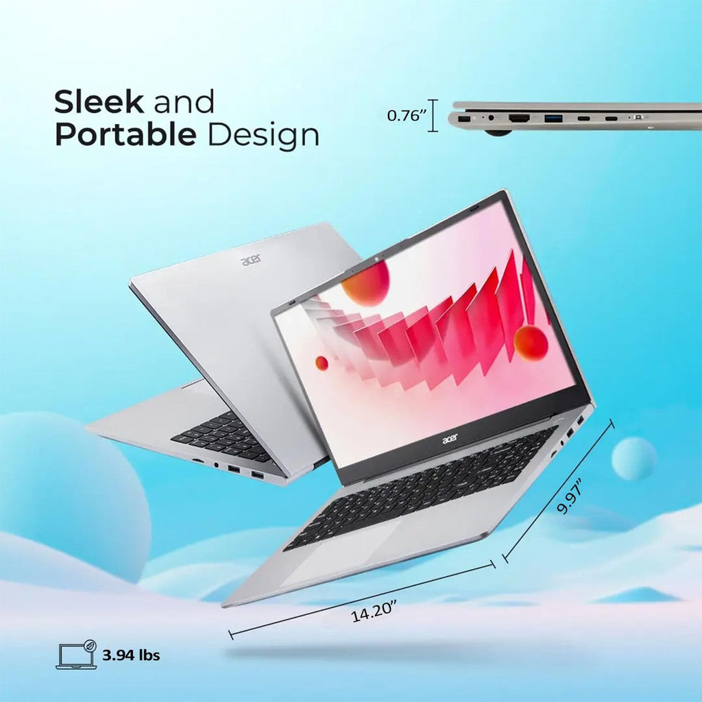 acer Aspire 3 Premium Laptop with Backlit Keyboard | AMD Ryzen 5 7530U CPU | 15.6 FHD IPS Display | 32GB RAM | 1TB PCIe SSD | Type-C | Wi-Fi 6 | Sleek & Portable | Windows 11 Pro