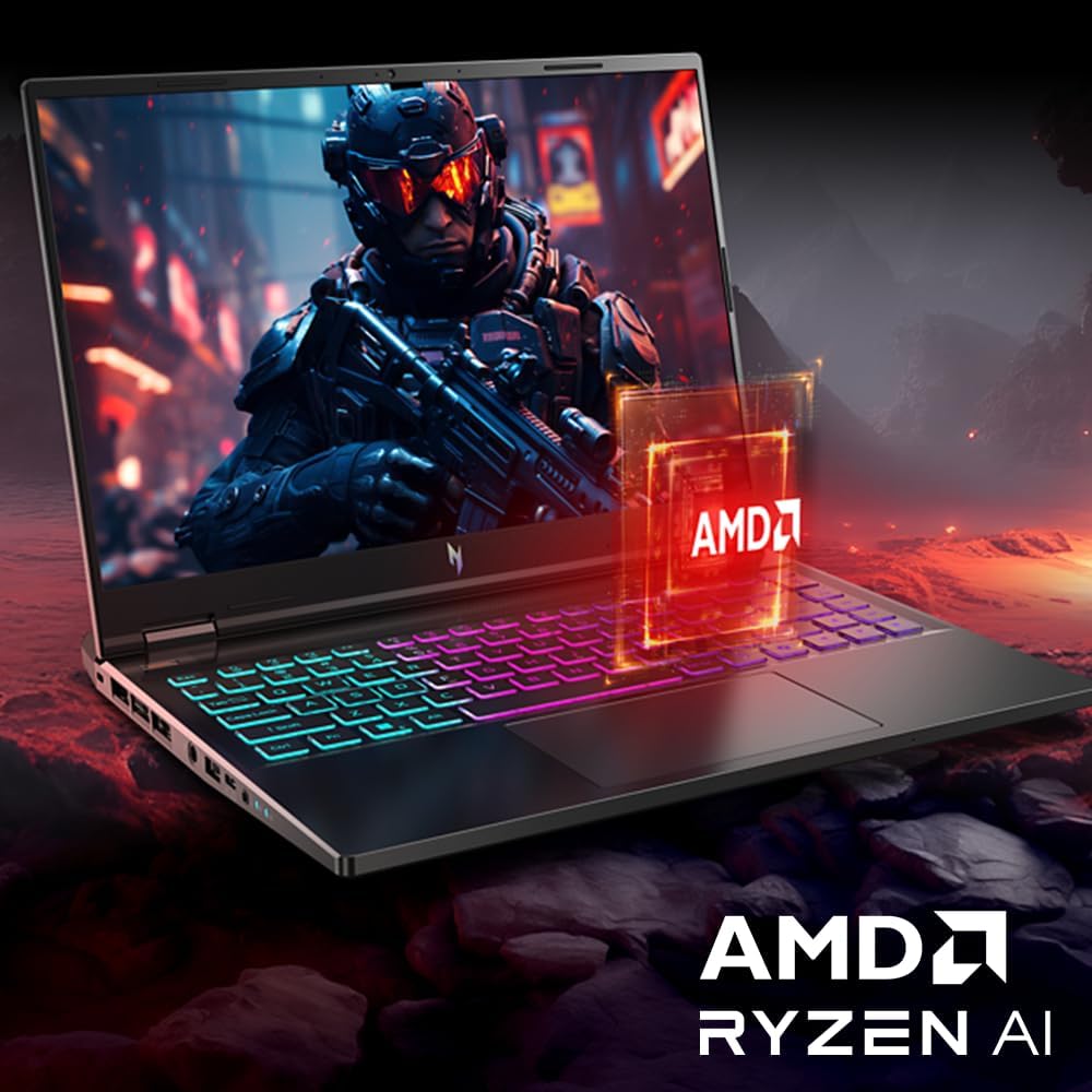 Acer Nitro 14 Gaming Laptop | AMD Ryzen 7 8845HS Octa-Core AI Capable Processor | NVIDIA GeForce RTX 4060 Laptop GPU | 14.5' WUXGA IPS 120Hz Display | 16GB LPDDR5X | 512GB SSD | WiFi 6E | AN14-41-R74Z