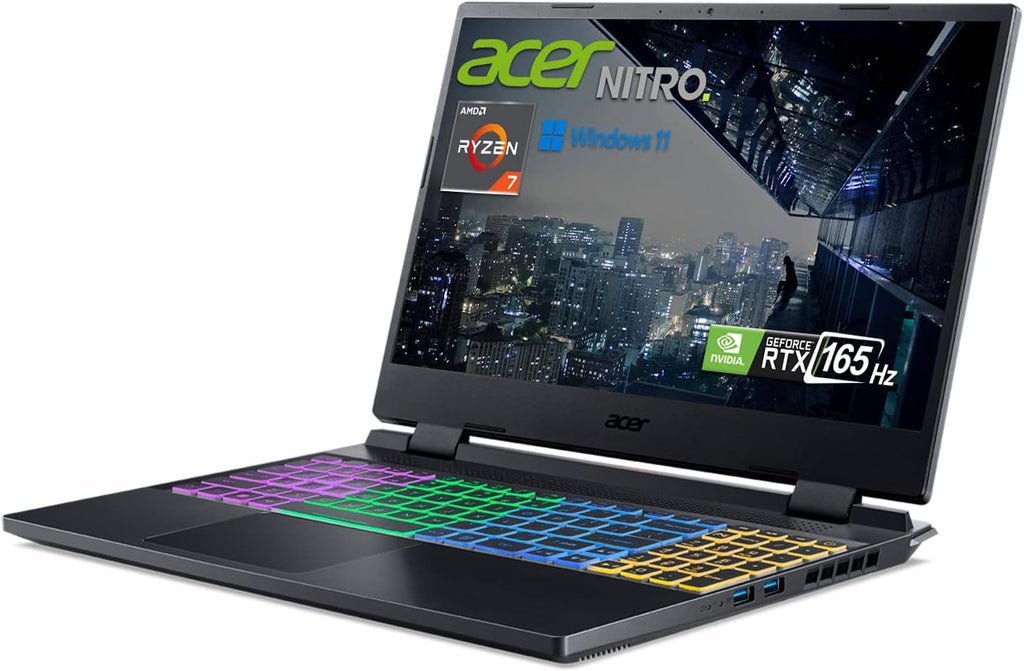 Acer Nitro 5 Gaming Laptop | AMD Ryzen 7 6800H | GeForce RTX 3070 Ti GPU |15.6' QHD 165Hz IPS Display | 16 GB DDR5 RAM | 1 TB PCIe SSD | Killer Wi-Fi 6 | 4-Zone RGB Backlit Keyboard