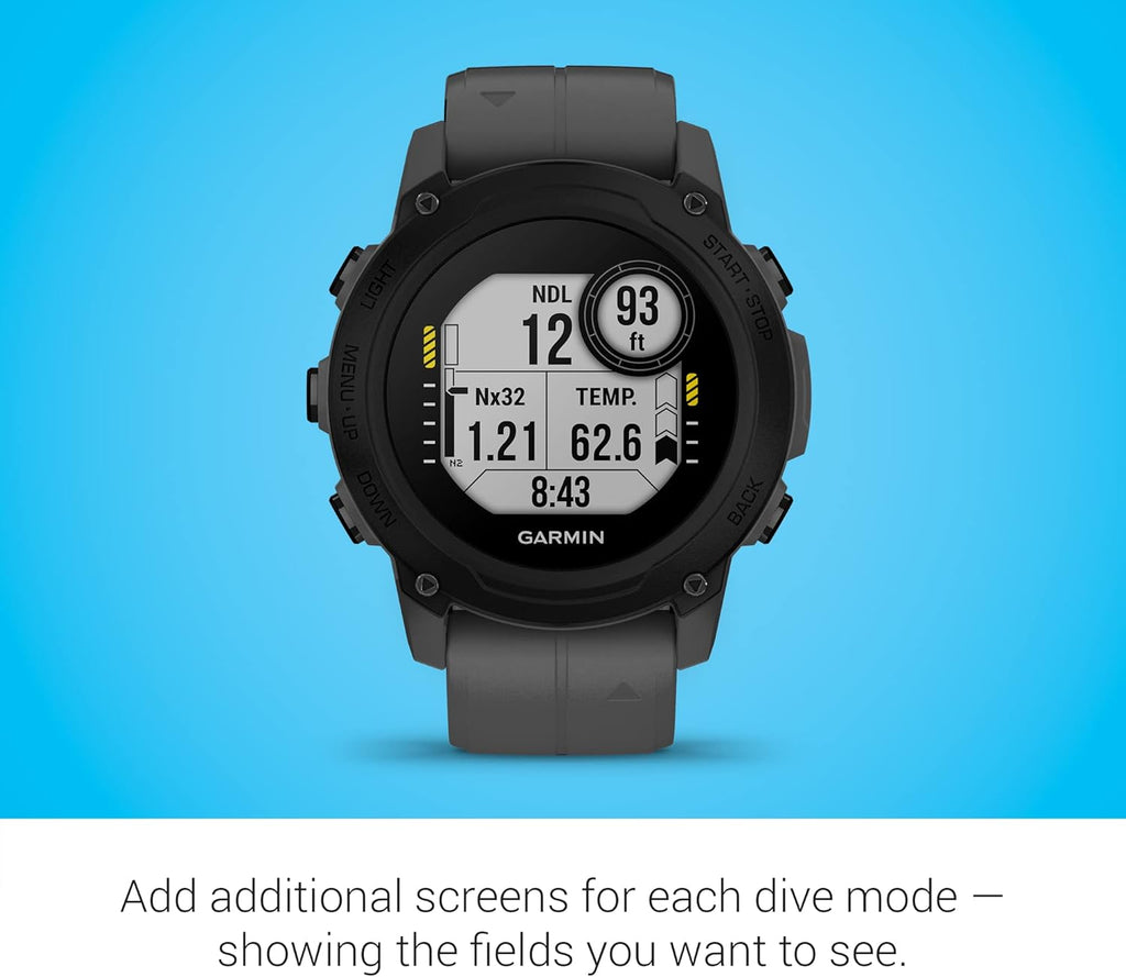 Garmin Descent™ G1, Rugged Dive Computer, Multiple Dive Modes, Activity Tracking, Slate Gray (Renewed)