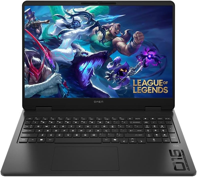 HP Omen 16 Slim Gaming Laptop: Core Ultra 7 255H, NVidia RTX 5060, 16GB DDR5 RAM, 1TB SSD, 16' Full HD+ 2K 100% sRGB 165Hz IPS Display